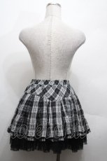 画像2: PUTUMAYO / チェック裾チュールスカート  グレー S-26-04-27-041-PT-PA-HR-ZS (2)