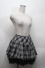 画像3: PUTUMAYO / チェック裾チュールスカート  グレー S-26-04-27-041-PT-PA-HR-ZS (3)