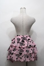 画像2: SUPER LOVERS / スカルシフォンスカート  黒ｘピンク S-26-04-27-043-PU-SK-HR-ZS (2)