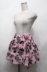 画像4: SUPER LOVERS / スカルシフォンスカート  黒ｘピンク S-26-04-27-043-PU-SK-HR-ZS (4)