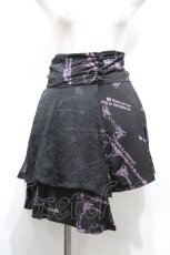 画像5: ALGONQUINS / プリントイレヘムデニムスカート  黒 S-26-04-27-044-AL-SK-HR-ZS (5)