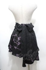 画像1: h.Jelly HONEY / プリントイレヘムスカート  黒ｘ紫 S-26-04-27-045-HN-SK-HR-ZS (1)