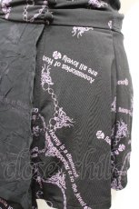 画像5: h.Jelly HONEY / プリントイレヘムスカート  黒ｘ紫 S-26-04-27-045-HN-SK-HR-ZS (5)