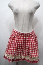 画像1: LIZ LISA / ギンガムイチゴスカパン  赤ｘ白 S-26-04-27-046-LO-SK-AS-ZS (1)