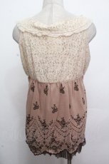 画像2: axes femme / レース切り替えアウタータンク  アワピンク S-26-04-27-005-AX-TO-HR-ZS (2)