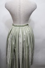 画像2: an another angelus / レターロゴストライプタックスカート  グリーン S-26-04-27-047-CA-SK-AS-ZS (2)