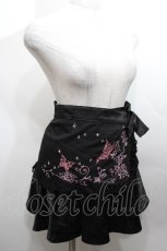 画像3: Sixh / プリントティアードスカート  黒ｘピンク S-26-04-27-048-HN-PA-HR-ZS (3)