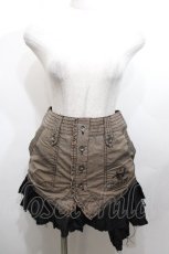 画像1: ALGONQUINS / デニムレイヤードスカート  ベージュｘ黒 S-26-04-27-050-AL-SK-HR-ZS (1)