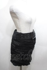 画像3: Hysteric / ダメージ加工デニムスカート  黒 S-26-04-27-051-PU-SK-HR-ZS (3)