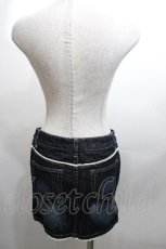画像2: h.Jelly HONEY / 蝶々プリントデニムスカート  ブルー S-26-04-27-053-HN-SK-HR-ZS (2)