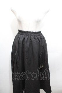 NieR Clothing / ロングスカート 黒 S-26-04-27-055-PU-SK-AS-ZS