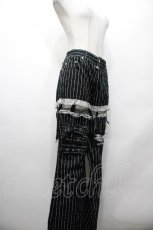 画像3: MAD / レッグカバー付きストライプパンツ  黒ｘ白 S-26-04-27-058-PU-PA-HR-ZS (3)