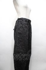 画像3: NieR Clothing / ベルト付きストライプパンツ  黒ｘ白 S-26-04-27-059-PU-PA-HR-ZS (3)