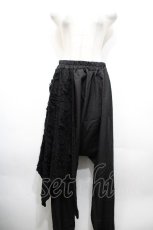 画像1: NieR Clothing / レイヤード風サルエルパンツ  黒 S-26-04-27-060-PU-PA-AS-ZS (1)