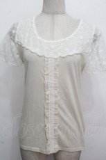 画像1: axes femme / レースデザイントップス  オフ S-26-04-27-008-AX-TO-AS-ZS (1)