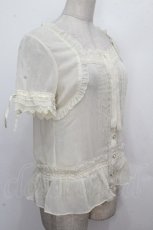画像3: axes femme / レースシフォンブラウス  アイボリー S-26-04-27-010-AX-TS-HR-ZS (3)