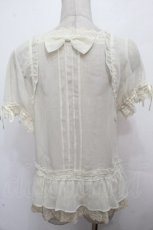 画像2: axes femme / レースシフォンブラウス  アイボリー S-26-04-27-012-AX-TS-HR-ZS (2)