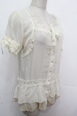 画像3: axes femme / レースシフォンブラウス  アイボリー S-26-04-27-012-AX-TS-HR-ZS (3)