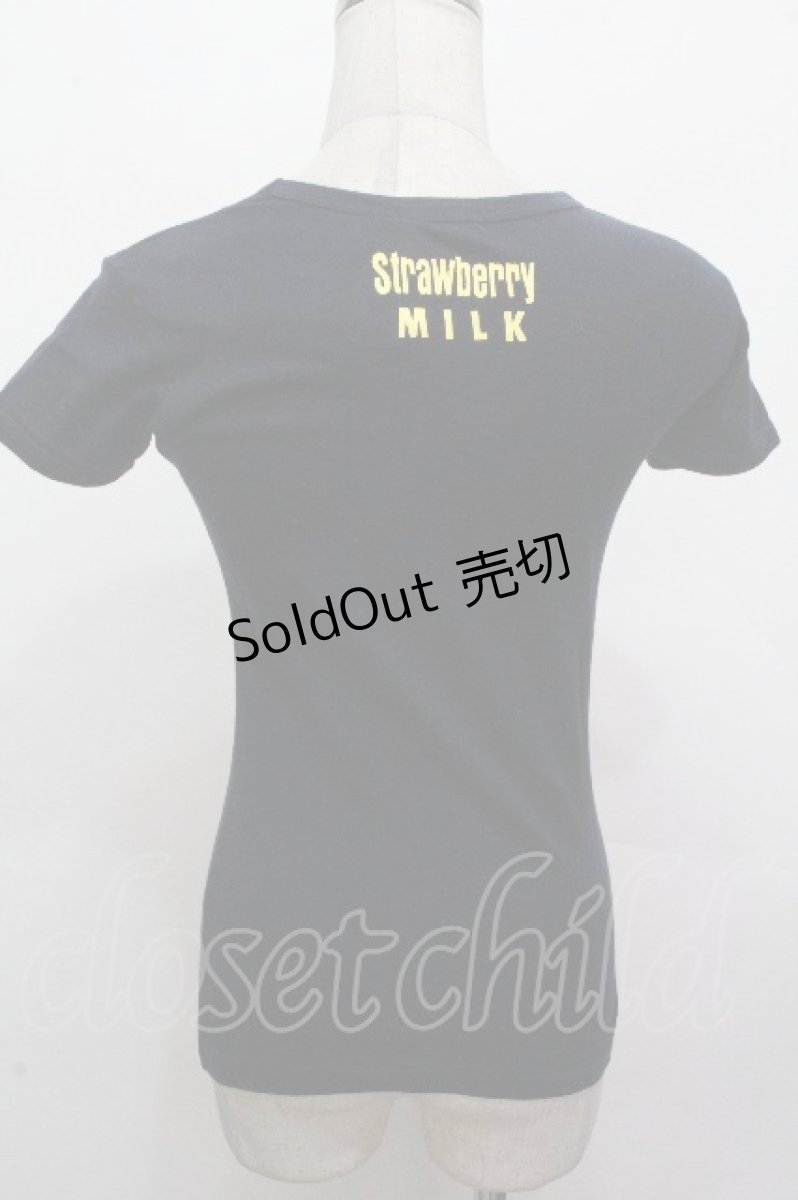 画像2: MILK / イチゴプリントTシャツ  紺 S-26-04-27-018-ML-TS-AS-ZS (2)