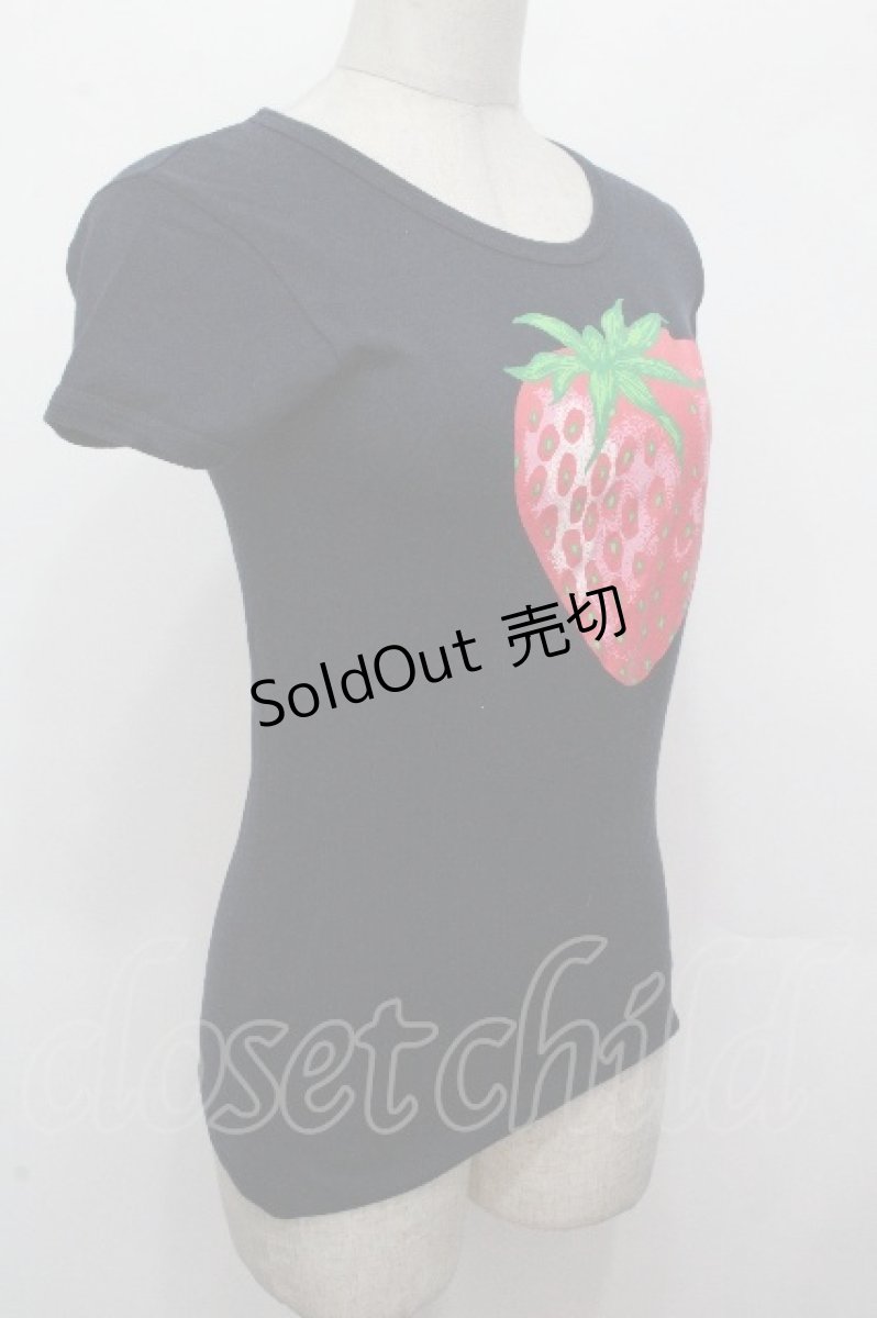 画像3: MILK / イチゴプリントTシャツ  紺 S-26-04-27-018-ML-TS-AS-ZS (3)
