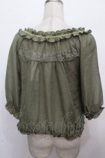 画像2: axes femme / シャーリングシフォンブルゾン  カーキ S-26-04-27-020-AX-JA-HR-ZS (2)