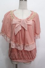 画像1: axes femme / ラメドットリボンフリル半袖カットソー  アワピンク S-26-04-27-022-AX-TO-HR-ZS (1)