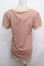 画像2: axes femme / 裾チュール半袖チュニック  アワピンク S-26-04-27-024-AX-TO-HR-ZS (2)