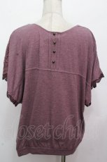 画像2: axes femme / リボンドルマントップス  パープル S-26-04-27-025-AX-TO-HR-ZS (2)