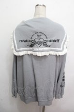 画像2: NOEMIE / リボン付きセーラー裏毛ブルゾン  グレー S-26-04-27-029-LO-TO-HR-ZS (2)