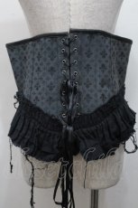 画像1: Dangerous nude / コルセット  黒 S-26-04-30-001-PU-TO-AS-ZS (1)