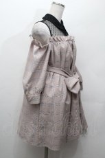 画像2: MA*RS / チュール&チェック切替オフショルワンピース  ピンク S-26-04-30-022-EL-OP-HR-ZS (2)