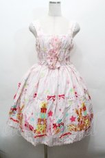 画像1: metamorphose / Candy Star Rabbitシャーリングジャンパースカート  ピンク S-26-04-30-023-ME-OP-HR-ZS (1)