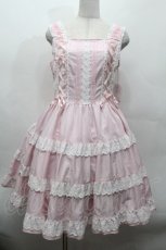 画像1: BABY,THE STARS SHINE BRIGHT / ミルフィーユジャンパースカート(バーバリー)  ピンク S-26-04-30-024-BA-OP-AS-ZS (1)