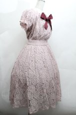 画像2: Ank Rouge / フロントリボンレースミディワンピース  ピンク S-26-04-30-026-CA-OP-HR-ZS (2)