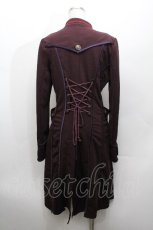 画像3: OZZ ANGELO / ナポレオンデザインロングカーディガン  ワイン S-26-04-30-028-OO-OP-AS-ZS (3)