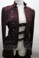 画像4: OZZ ANGELO / ナポレオンデザインロングカーディガン  ワイン S-26-04-30-028-OO-OP-AS-ZS (4)