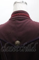 画像5: OZZ ANGELO / ナポレオンデザインロングカーディガン  ワイン S-26-04-30-028-OO-OP-AS-ZS (5)