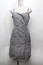 画像1: Ank Rouge / キラキラボタンジャンパースカート  グレー S-26-04-30-030-CA-OP-HR-ZS (1)