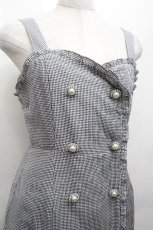 画像2: Ank Rouge / キラキラボタンジャンパースカート  グレー S-26-04-30-030-CA-OP-HR-ZS (2)