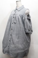 画像2: MA*RS / グレンチェックシャツワンピース  グレー S-26-04-30-031-EL-OP-HR-ZS (2)