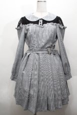 画像1: Ank Rouge / メッセージリボンプリーツワンピース  グレー S-26-04-30-032-CA-OP-HR-ZS (1)