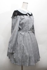 画像2: Ank Rouge / メッセージリボンプリーツワンピース  グレー S-26-04-30-032-CA-OP-HR-ZS (2)