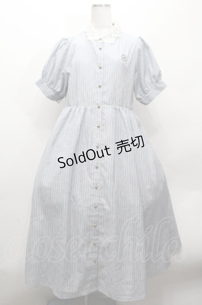 画像1: m petit by misako / ストライプワンピース M サックス S-26-04-30-034-LO-OP-AS-ZS (1)