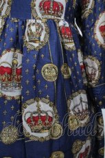 画像4: Jane Marple / Kingdom scarfのワンピース  紺 S-26-04-30-036-JM-OP-AS-ZS (4)