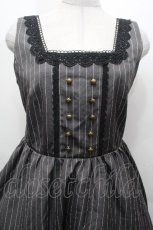 画像5: m petit by misako / TT*AOKストライプジャンパースカート M グレー S-26-04-30-037-LO-OP-AS-ZS (5)