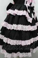 画像4: BABY,THE STARS SHINE BRIGHT / Eleonoreジャンパースカート  黒ｘピンク S-26-04-30-040-BA-OP-AS-ZS (4)