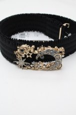 画像1: axes femme / アステリズムゴムベルト  黒ｘゴールド S-26-04-30-1001-AX-AC-AS-ZS (1)