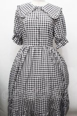 画像1: m petit by misako / TT*Mギンガムチェック半袖ワンピース L 黒ｘ白 S-26-04-30-1034-LO-OP-AS-ZS (1)