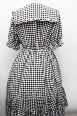 画像2: m petit by misako / TT*Mギンガムチェック半袖ワンピース L 黒ｘ白 S-26-04-30-1034-LO-OP-AS-ZS (2)