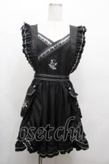 画像1: Ozz oneste / 薔薇刺繍エプロン  黒 S-26-04-30-1037-OO-TO-HR-ZS (1)